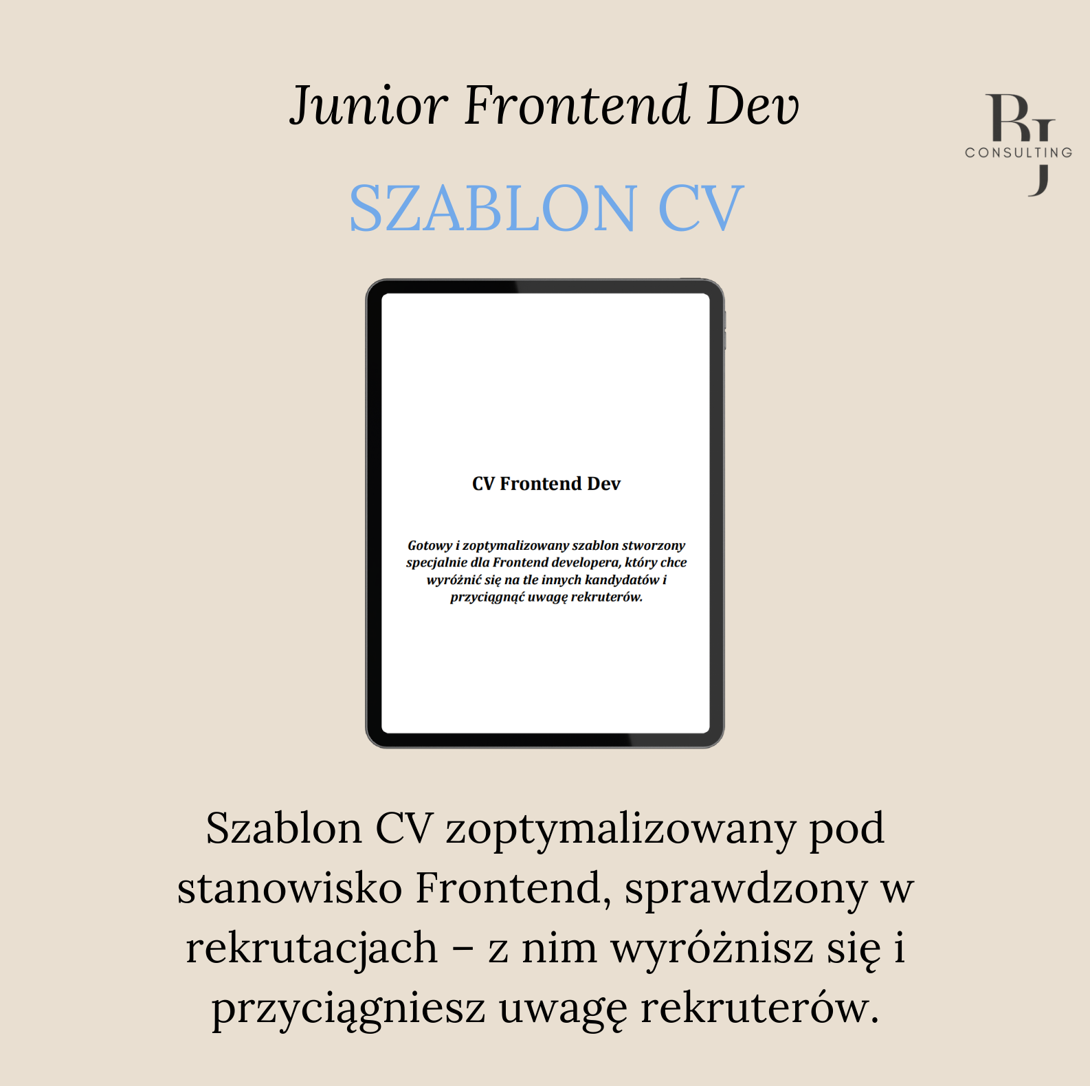 Szablon cv frontend dev junior