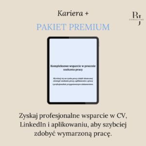 Pakiet usług premium - kompleksowa pomoc w procesie szukania pracy
