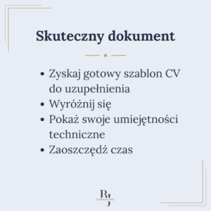 Skuteczny szablon CV